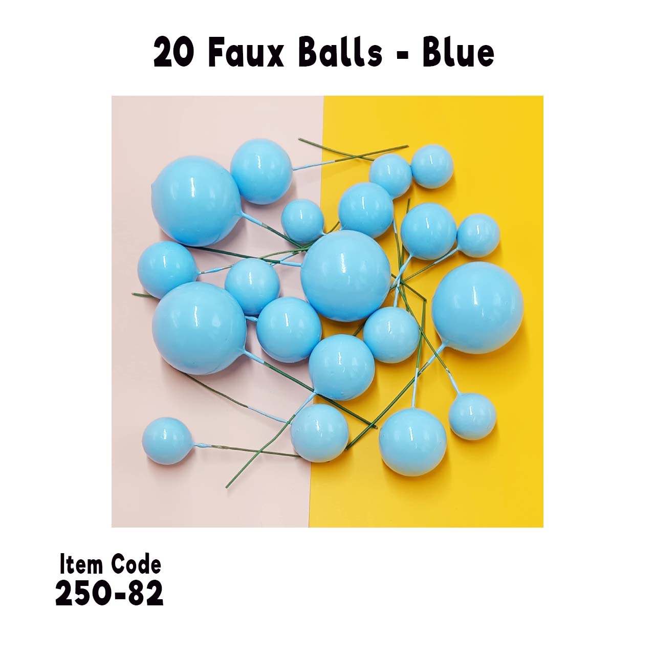 20 Faux Ball - Blue